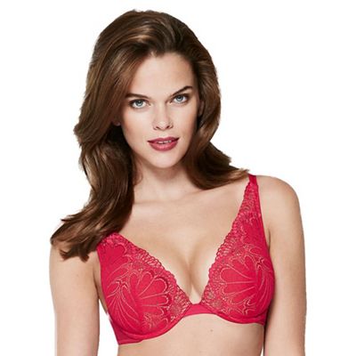 Wonderbra Red 'Refined Glam' lace triangle bra